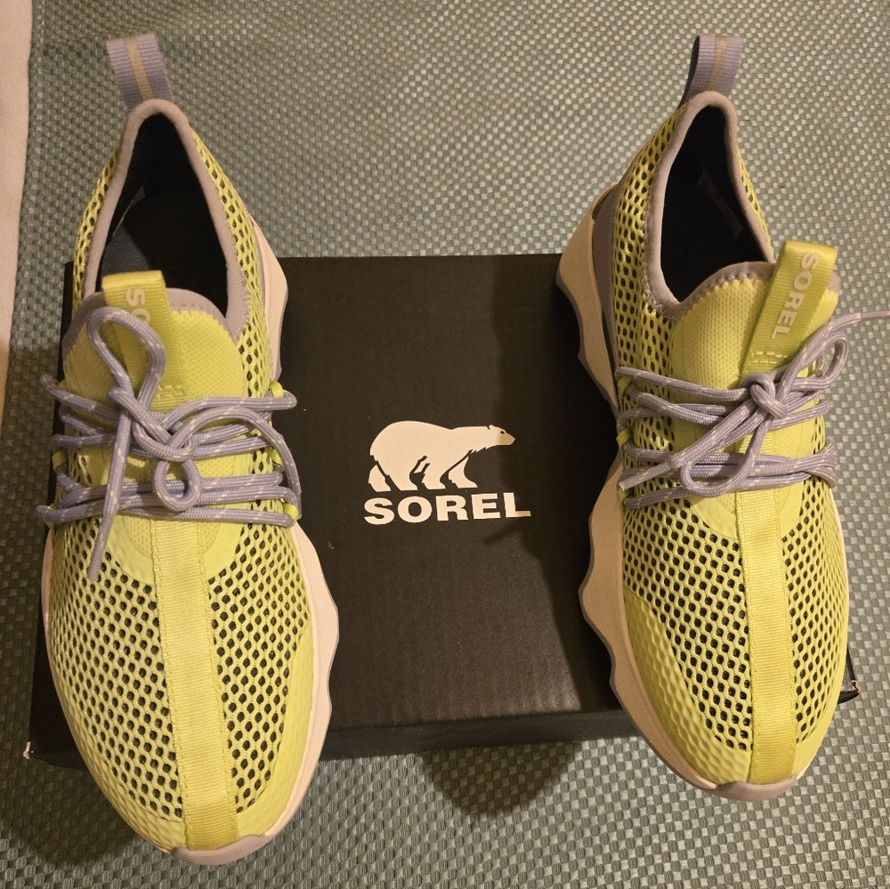 Sorel Lime Green Mesh Sneakers